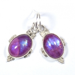 Pendientes de Plata de Ley 925 con Piedra Lunar Rosa Natural al 100%, Pendientes Colgantes con Engaste de Bisel, Joyería Fina de Alta Calidad - Product Image 3
