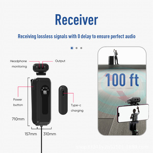 BG-141/142U Microphone professionnel Mini Ultra haute fréquence sans fil Lavalier caméra Microphone téléphonique pour conférence WiFi - Product Image 5