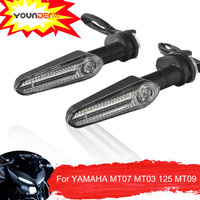 TL055 moto LED clignotants ambre clignotant, moto avant arrière clignotant lumière pour Yamaha MT07 MT03 125 MT09