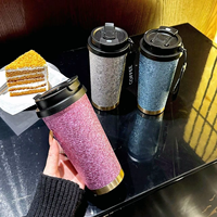 Thermos à double paroi en acier inoxydable de 20 oz, moderne, isolé sous vide, tasse à café, performance thermique de 6 à 12 heures, poignée