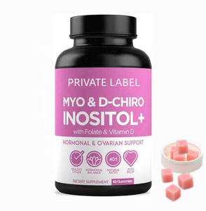 Suplementos de fertilidad de etiqueta privada OEM, equilibrio de hormonas, mioinositol, vitaminas prenatales para mujeres, dosificación de caramelos de goma