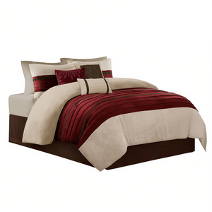 Juego de Edredón Db de 7 Piezas, Floral, Tejido en Poliéster, para Cama Queen, King, Super King, para Dormitorio, Hogar, Hotel, Boda - Product Image 1