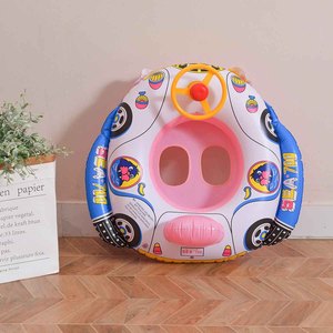 TANYOZHE Anillo de natación inflable de 60x45 cm con diseño de coche de dibujos animados para niños, juegos acuáticos - Product Image 2