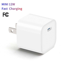 Chargeur rapide USB C mini 12W certifié FCC 5V2.4A, adaptateur mural compact, petit chargeur de voyage, Cargador Rapido pour téléphone portable