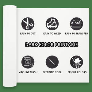 Feuilles de vinyle imprimables PVC Eco-Solvant, film de transfert thermique transparent pour impression sur textile et T-shirt - Product Image 4