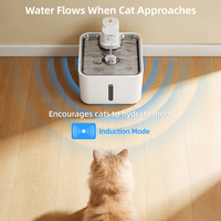 Fontaine à eau automatique sans fil pour animaux de compagnie en acier inoxydable 3,2 L (108 oz) – Distributeur d'eau pour chats