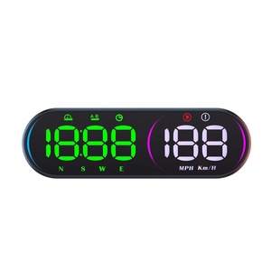 G26 GPS Head up Display Speed Compass Trip Time Mileage RGB Ambient Light Turn Signal Flash 3 Level Alarm USB HUD - Product Image 1