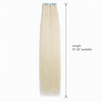 Set di Extension per Capelli Umani con Nastro Biadesivo di Qualità Professionale per Donne, Aspetto Naturale e Morbido