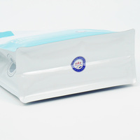 Sachet à fermeture éclair à fond plat en aluminium OEM, impression personnalisée, scellage sur 8 côtés, pour emballage d'aliments pour animaux de compagnie (chien, chat)