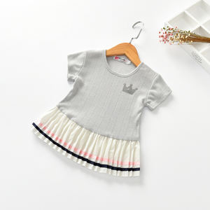 T-shirt pour enfant, style uni pour fille, patchwork, moins de 1$, t-shirt avec logo d'entreprise de haute qualité - Product Image 5