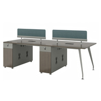 Poste de travail de bureau individuel moderne en bois avec cloison de séparation pour employé, ensemble de mobilier de luxe en MDF, vente en gros