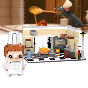 Bloques de Construcción MOC, Escena de Cocina en Miniatura, Adorno de Escritorio, Juguetes de Ensamblaje, Colección para Fans de Ratón Remy y <span class=keywords><strong>Linguini</strong></span> S0155 - Product Image 1
