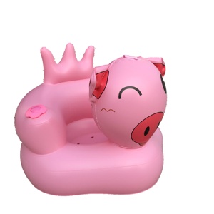 Cuted <span class=keywords><strong>หมู</strong></span><span class=keywords><strong>น้อย</strong></span>พองเก้าอี้เด็กที่กำหนดเองแบบพกพานุ่มพีวีซีเด็กวัยหัดเดินอาบน้ำโซฟา - Product Image 4