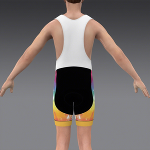Cuissard ajusté pour homme Sprint Sports, imprimé tie-dye, anti-humidité, en spandex et polyester, longueur courte, pour le cyclisme - Product Image 2