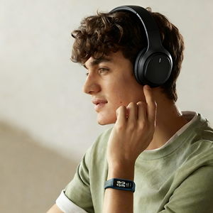 Écouteurs supra-auriculaires sans fil à réduction de bruit de qualité supérieure avec casque de sport stéréo de type C et micro pour l'utilisation du téléphone portable de voyage - Product Image 3