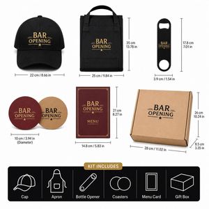 Kit Cadeau Personnalisé avec Logo pour l'Ouverture de Bar – Idéal pour Fêtes, Cadeaux d'Affaires, Boîte Cadeau, Promotion Hôtelière, Nouvelle Ouverture de Bar, Articles Promotionnels - Product Image 2