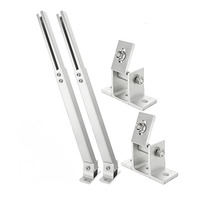 Supports de montage de panneau solaire en aluminium Angle réglable Jambe avant Jambe arrière Montage inclinable sur toit plat 10KW Systèmes de montage mural solaire