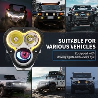 Lumières LED Devil Eyes pour ATV/UTV/SUV/véhicules tout-terrain Motorcycle-IP67 étanche 10-60V Universal Fitment Clignotant Angel Lights