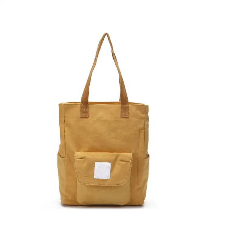 Tela Tote Bag riciclata stampata su ordinazione all'ingrosso della tasca interna di acquisto della drogheria del negozio della spiaggia su ordinazione casuale di ultimo colore