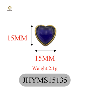 Cũ Cổ Điển Màu Đỏ Hình Trái Tim Đầy Màu Sắc Shank Nút Thiết Kế Mới Cổ Điển Cũ Kim Loại Vàng Nút Cho Trang Phục - Product Image 3