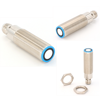 KRONZ M18 Sensor Ultrasonik Output Switching PNP NO Jangkauan Deteksi 60-1000mm IP67 Sensor Jarak Industri Saklar Proximitas