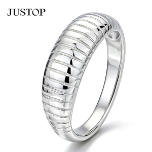 304 316 Geometric <b>tungsten</b> <b>ring</b> Silver plated unisex <b>ring</b> Open adjustable band <b>ring</b> Daily wear fashion jewelry - Product Image 3