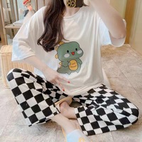 Pyjamas pour femmes, vêtements de nuit à motifs mignons, vente en gros de chemises de nuit pour femmes, vêtements de détente pour femmes