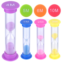Sablier cylindrique Art Déco écologique et durable, fait main, en plastique et verre, minuteurs de 1 à 5 minutes pour l'apprentissage des enfants