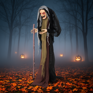 Bruja Animatrónica de Tamaño Real D0100HPZVRU, Artículos para Halloween, Modelo de Plástico con Frases Pregrabadas - Product Image 2