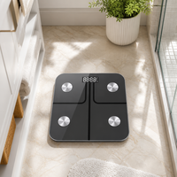 Balance connectée intelligente Bluetooth pour la composition corporelle avec affichage LED précis du IMC – Idéale pour la maison et la salle de sport