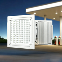 Luminaire LED Commercial pour Auvent 100W 150W 200W IP66 Étanche pour Station-Service, Plafonnier Extérieur Encastré