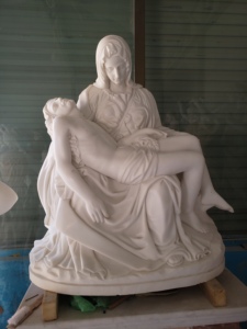 Statue de <span class=keywords><strong>David</strong></span> de Michelangelo en <span class=keywords><strong>marbre</strong></span>, sculpture de taille réelle de style Art déco classique européen pour l'extérieur - Product Image 6
