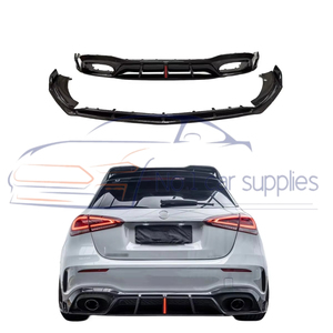 Kit carrosserie en fibre de carbone W177 Style A pour <span class=keywords><strong>Mercedes</strong></span> Classe A W A35 A45 <span class=keywords><strong>AMG</strong></span> Diffuseur de lèvre avant - Product Image 1