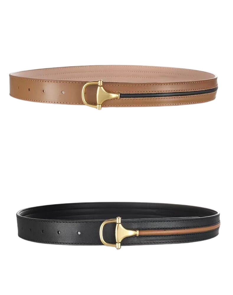 Индивидуальный ремень horsemanship, тонкий кожаный ремень в центре, инкрустированный контрастный цвет с пряжкой для конного спорта для женщин