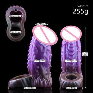 Manchon de pénis avec manchon de coq de style monstre violet pour l'agrandissement du pénis des hommes - Product Image 6