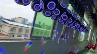LED Kinetic Ball 8x12W RGBW LED Strip Lift Ball System Kinetic Color Disco Beam Lights for Stage Football Live Dance