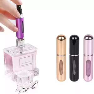 Botella de Perfume pequeña vacía de 5ML botellas de Perfume en aerosol de vidrio de aluminio rosa con <span class=keywords><strong>ventana</strong></span> - Product Image 3