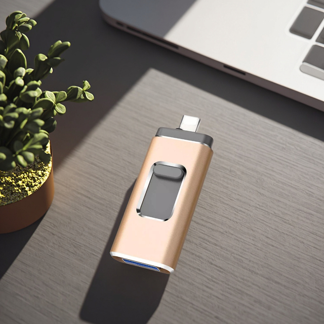 High-Speed 64GB USB 3.0 Flash Drive Dual-Use for Mobile Computer & Phone Compatible with for Apple & Android