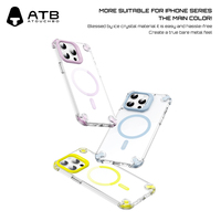 Coque de téléphone à coussin d'air ATB Multi Color Edge avec aimant antichoc pour iPhone 15 14 Pro Max