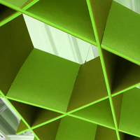 Baffles de plafond Panneaux acoustiques décoratifs Panneau en polyester pour bar