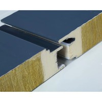 Panel Sándwich de Lana de Roca con Borde Sellado de Poliuretano de Alta Calidad, Ignífugo, Impermeable, Aislamiento Térmico, Ecológico para Techos