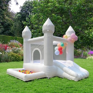 Bastante superventas <span class=keywords><strong>mini</strong></span> boda blanca interior al aire libre niño jugando juguete blanco castillo inflable Casa de rebote - Product Image 3