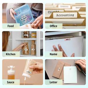 14mm X 40mm Thermal Self-Adhesive Label <b>Tape</b> 180 Labels/Roll Silicone for Home School Black on <b>White</b> - Product Image 5