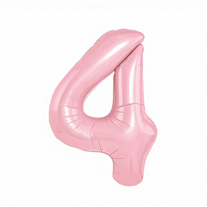 Palloncino Numero 4 Rosa Macaron da 16 Pollici, Marca Peiyong Modello 61257, per Festa della Mamma, Laurea, Capodanno Cinese, Ritorno a Scuola - Product Image 2