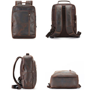 AndoBag - Mochilas para Portátil de Cuero Vacuno Genuino de 15.6 Pulgadas para Hombre, Bolso de Hombro de Cuero Crazy Horse para Viajes, Bolso de Mano de Gran Capacidad para el Trabajo, 1362 - Product Image 4