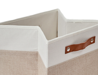 Bacs de rangement carrés pliables avec poignées, imperméables et grande capacité pour l'organisation des vêtements à la maison