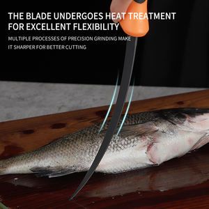 Set di Coltelli da Pesca KLIFISHING 5/6/<span class=keywords><strong>7</strong></span>/9 Pollici, Lama Flessibile per Sfilettare, Foro per Cordino e Fodero per la Pesca - Product Image 5