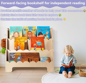 <strong>3</strong>-Tier Front Facing Toddler Baby Nursery Book <strong>Shelves</strong> Kids Classroom Bookshelf <strong>Bookcase</strong>