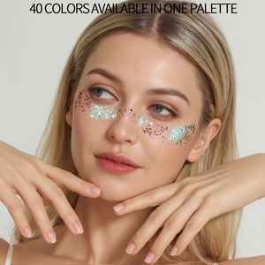 Palette de fards à paupières métalliques scintillants à la poudre de mica haute brillance 6 couleurs, hautement pigmentée, imperméable, diamantée, végane, personnalisable - Product Image 2