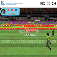 Jeu de football interactif grand écran, football somatosensoriel, simulateur de football Kinect, système sportif visuel pour enfants